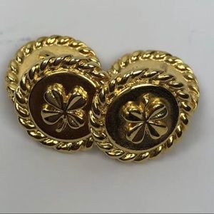 Chanel clover cuff links